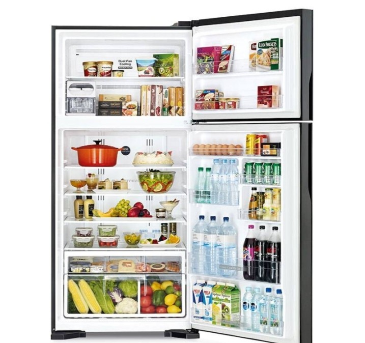 تلاجه هيتاشى 550 لتر 2 باب اسود R-V765PUQ7BBK