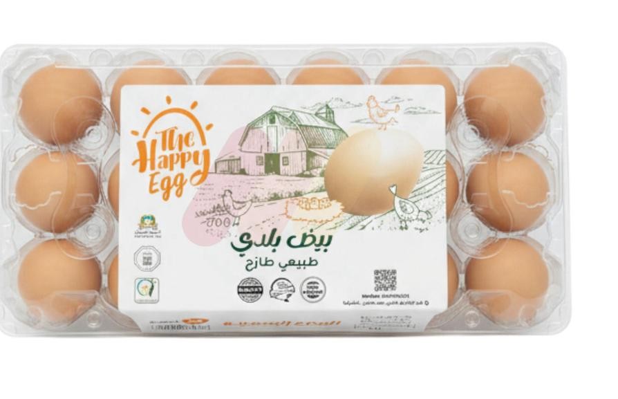 البيضه السعيده بيض بلدي طبيعي طازج 18 قطعه