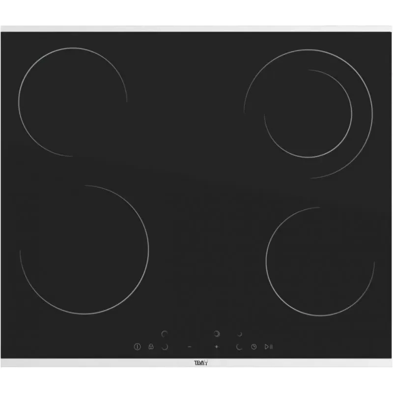 مسطح تيفا 60 سم كهرباء 4 عين فيترو سيراميك اسود MS263