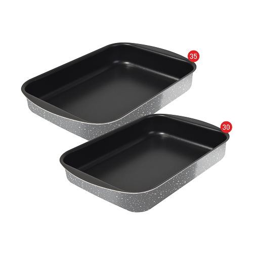 طقم صينيه فرن مستطيله تيفال مقاس 30 و 35 سم