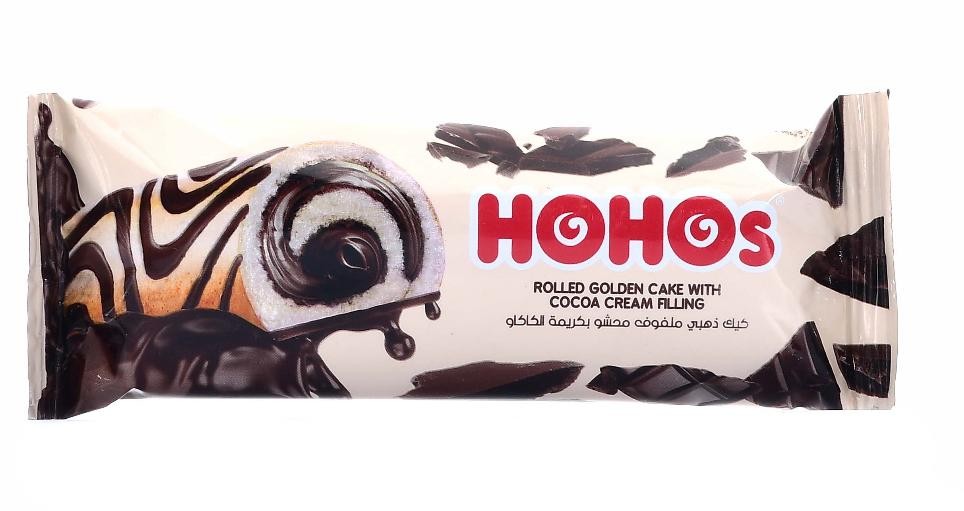 هوهوز كيك ذهبي ملفوف محشو بكريمه الكاكاو