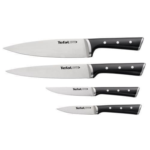 طقم سكين ايس فورس من تيفال 4 قطع مقاس 9 و 20 و 11 و 20 سم اسود K2324S74
