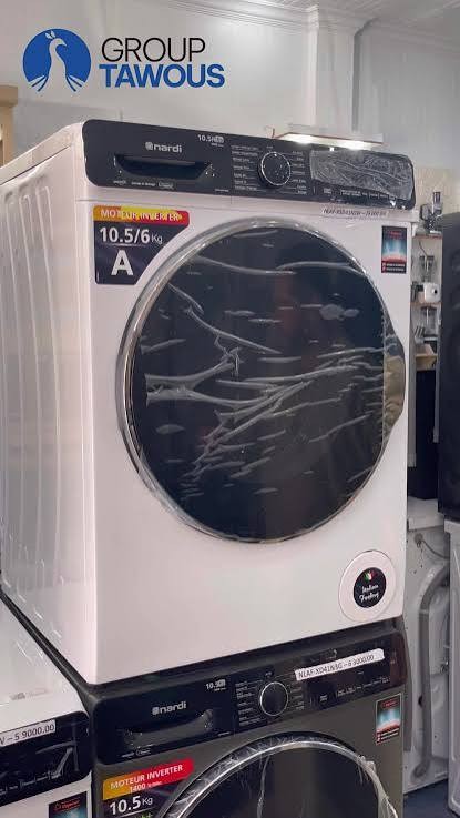غساله ملابس ناردي 5 كجم بالمجفف بلت ان ايطالي 1000 لفه SEMI BUILT-IN LVR4E
