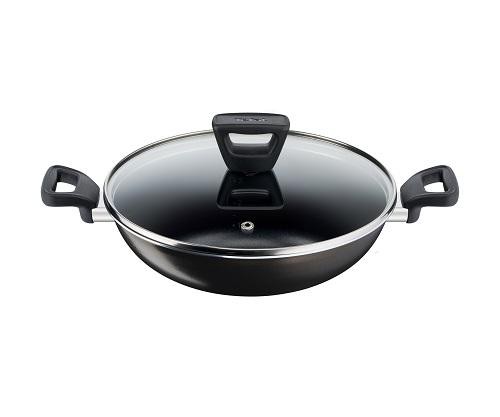 مفلاه عميقه بيدين تيفال بغطاء زجاجي مقاس 28سم 403841016