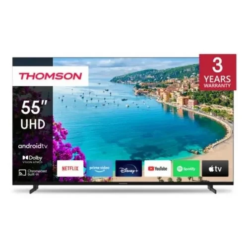 شاشه تومسون 55 " سمارت/رسيفر ساوند بار مدمج QLED GOOGLE TV COD : 3820907