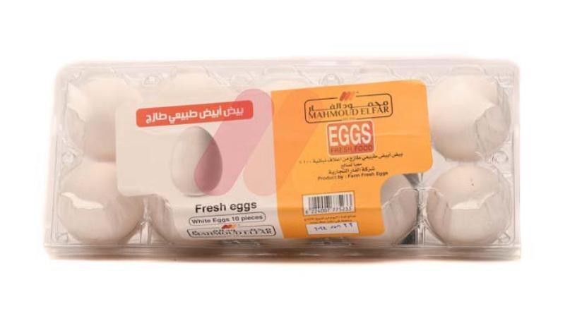 محمود الفار بيض ابيض طبيعي 10 بيضات