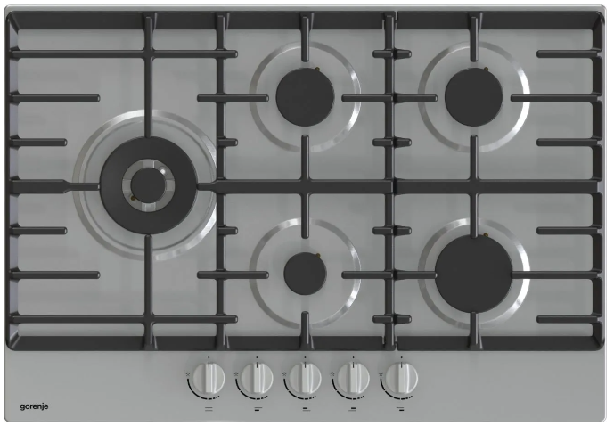 مسطح جورينيا 75 سم 5 شعلة استيل GW751X