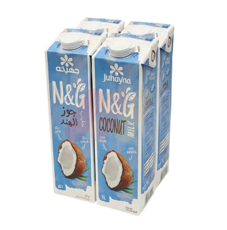 جهينه حبوب ومكسرات حليب جوز الهند 1 لتر علبه 6 قطع