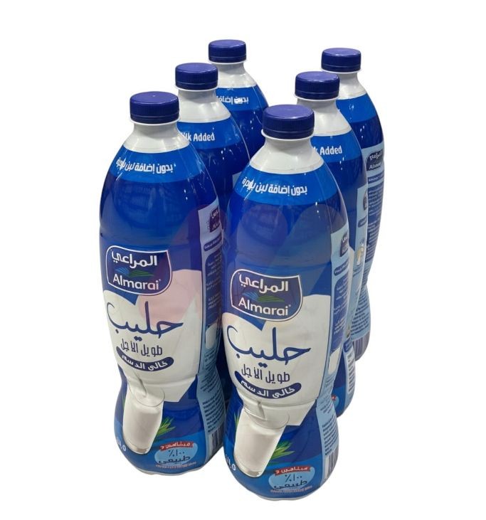 المراعي لبن خالي الدسم بلاستيك 1.5 لتر علبه 8 قطع