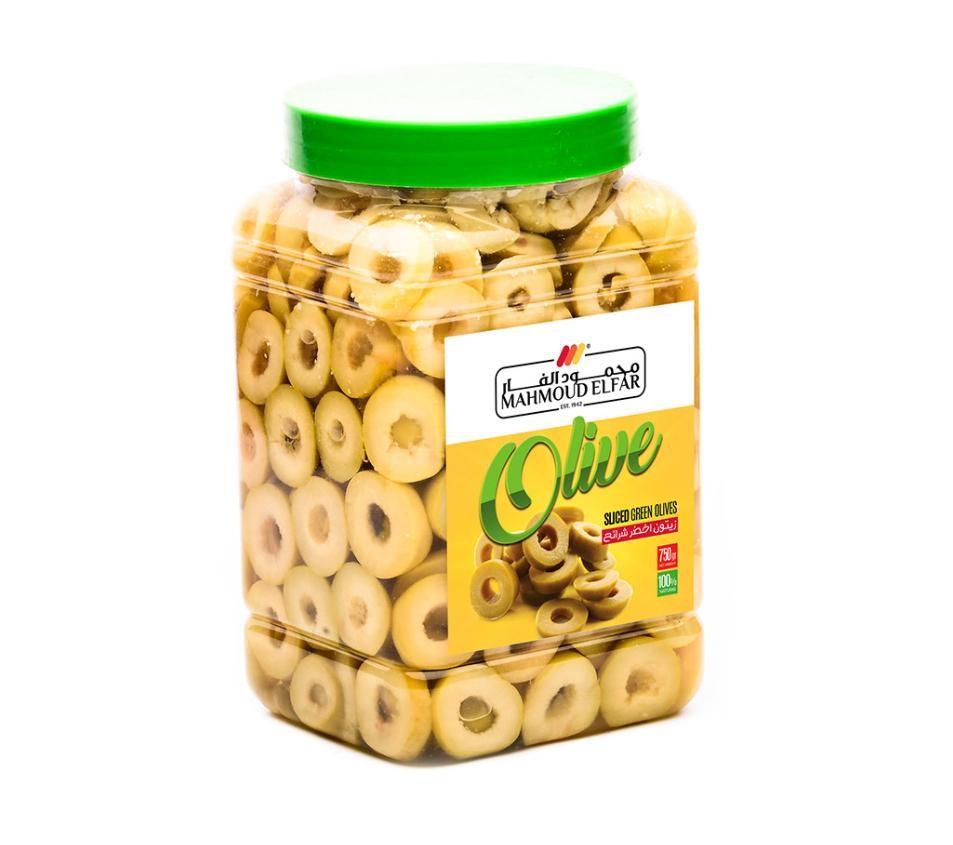 محمود الفار زيتون اخضر شرائح في محلول ملحي