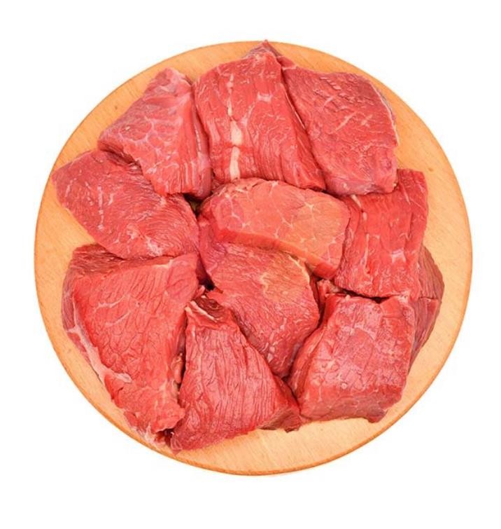 مكعبات بقري بدون الدسم بلدي