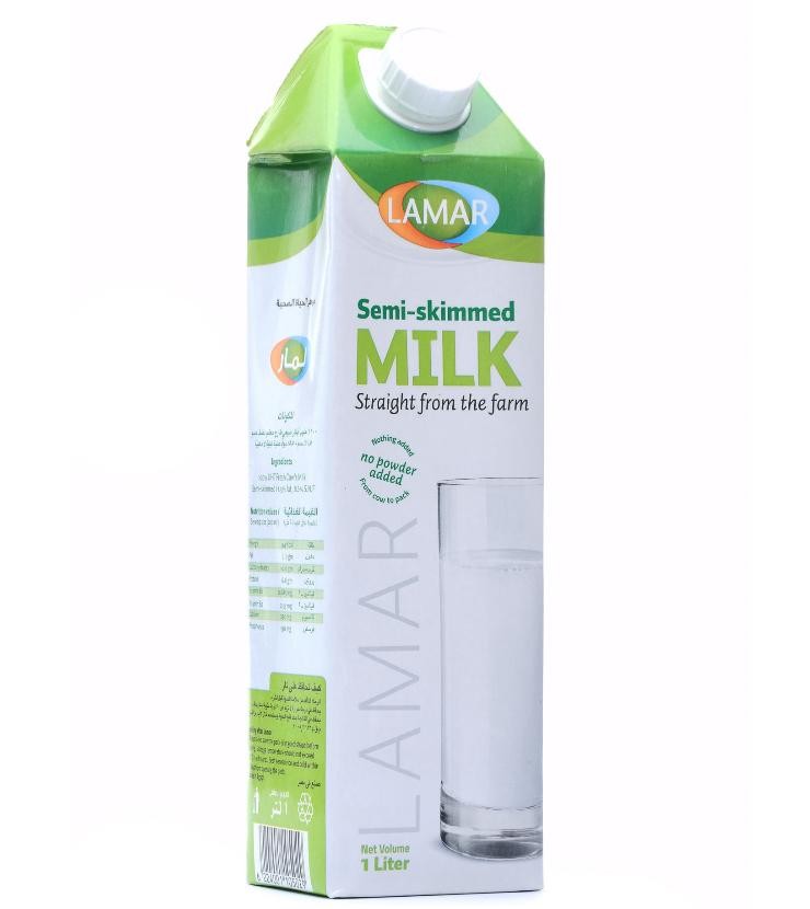 لمار حليب نصف الدسم 1 لتر