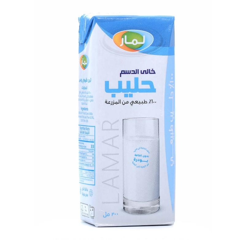 لمار حليب خالي الدسم 200 مل
