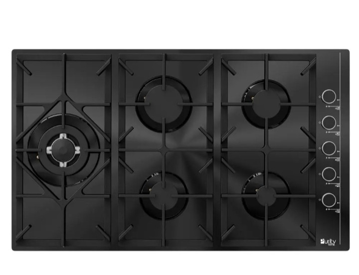 مسطح بيورتى 90سم 5 شعله مفاتيح جانبيه عين ثلاثيه جانبيه اسود جلاس HPT905G