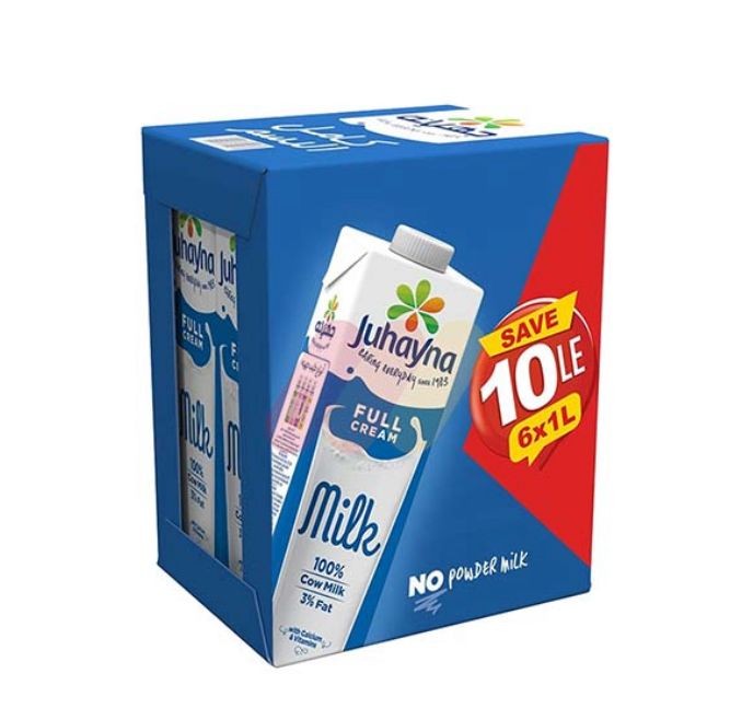 جهينه حليب كامل الدسم 1 لتر 6*1