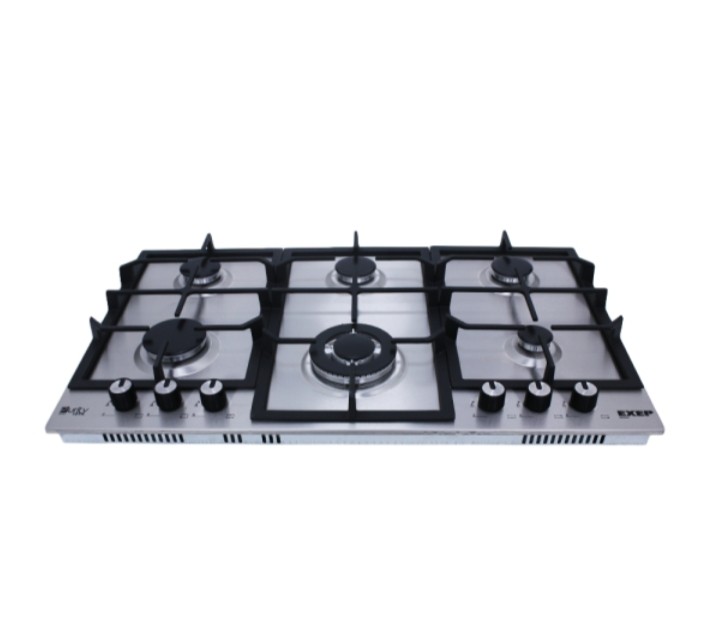 مسطح بيورتي 90سم 6 شعله عين ثلاثيه جانبيه استيل  HPT902S