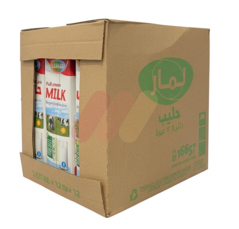 لمار حليب  كامل الدسم 1 لتر علبه 12 قطعه