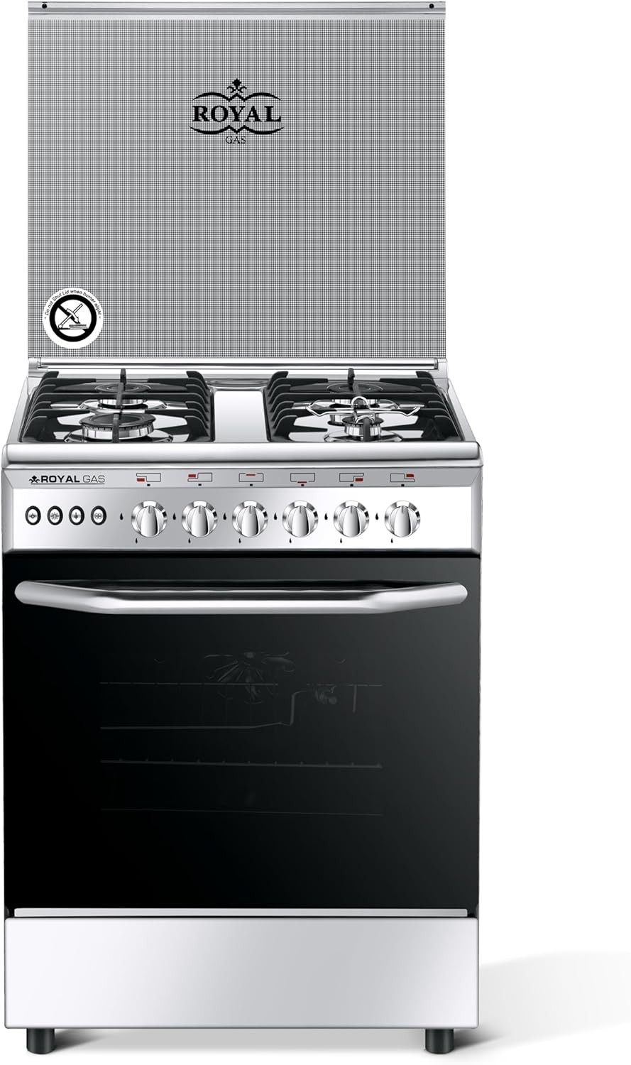 بوتجاز رويال جاز 4 شعله 60 سم استيل سيزر كاست مروحه CZ60-C-SS-V