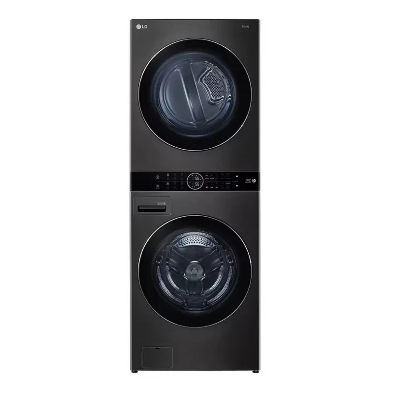 غساله ال جي تاور ووش 21 ك غسيل & 16 ك مجفف بلاك استيل FWT2116BS