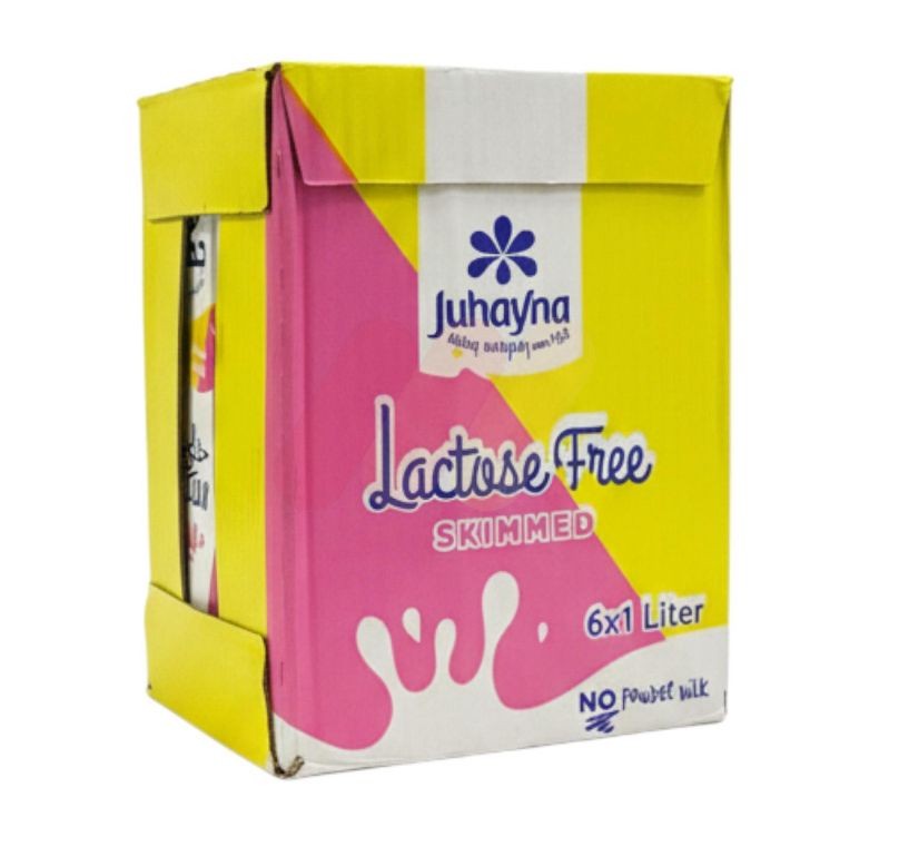 جهينه حليب منزع الدسم خالي من الاكتوز 1 لترعلبه 6 قطع