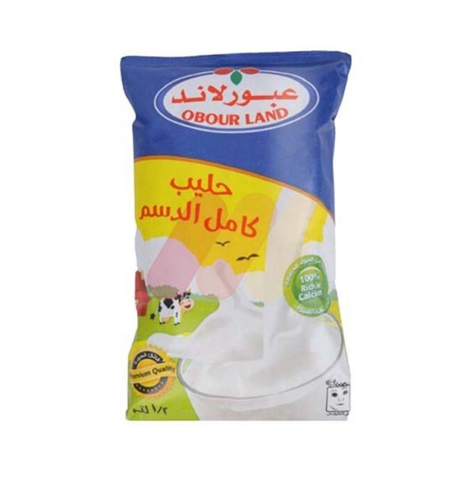 عبور لاند حليب كامل الدسم كيس