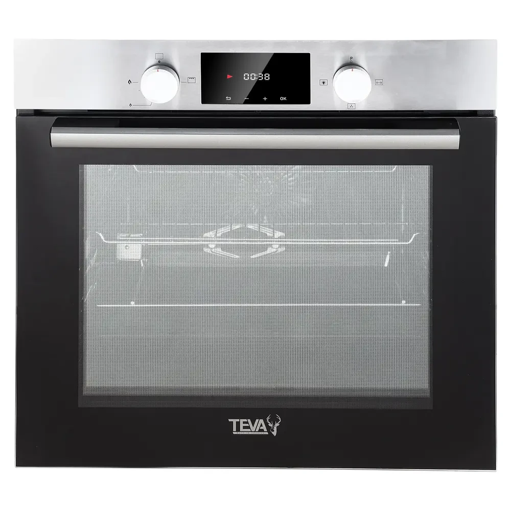 فرن تيفا غاز*غاز 60 سم استيل ديجيتال 82 لتر QGSTL INOX DT