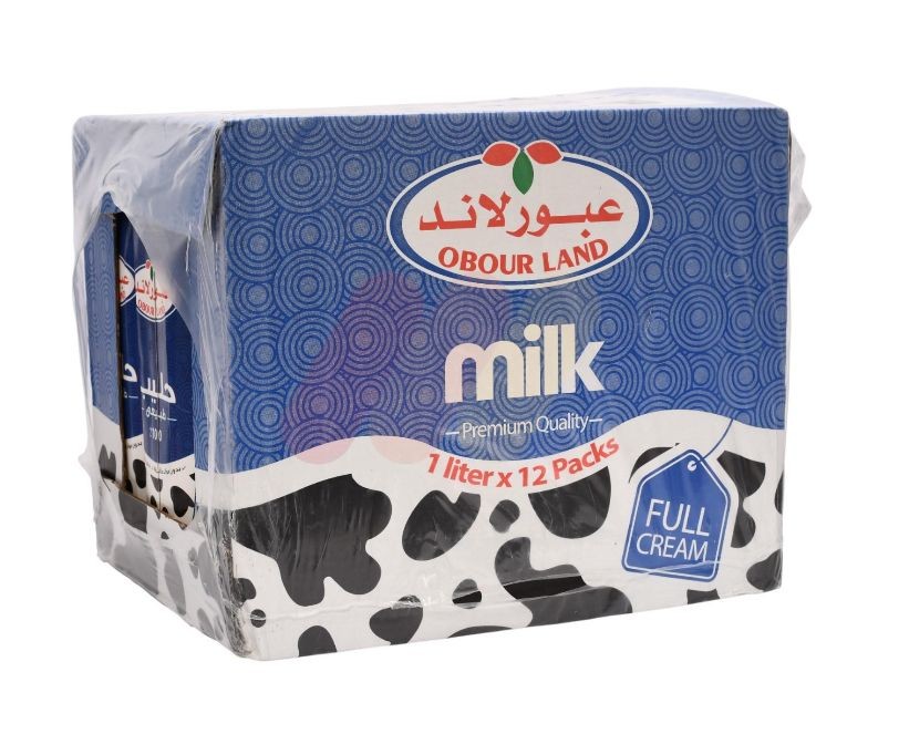 عبور لاند حليب كامل الدسم 1 لتر علبه 12 قطعه