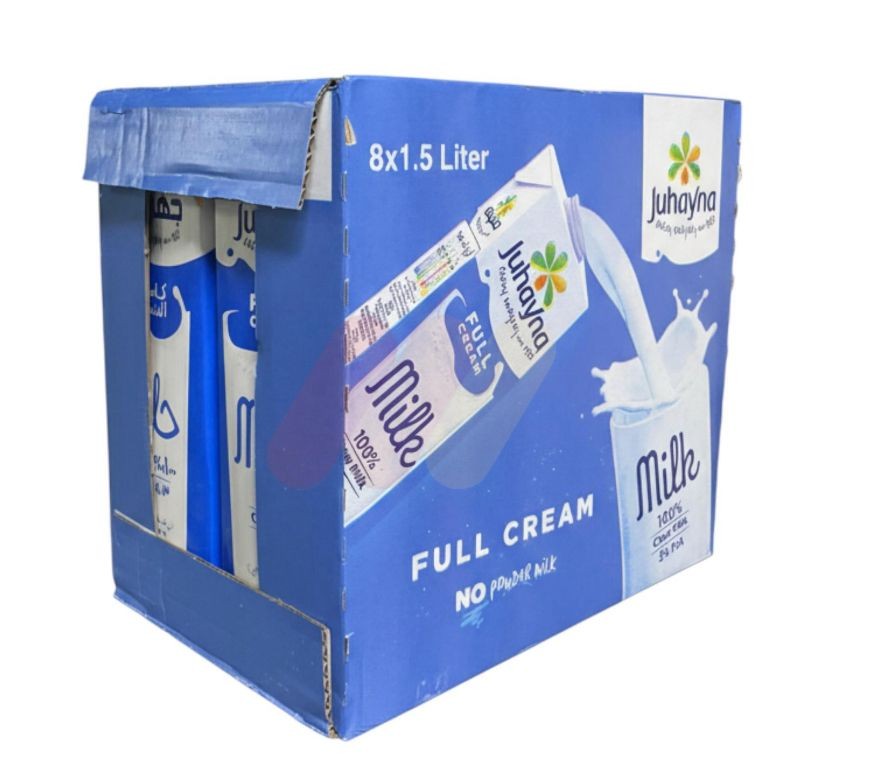 جهينه حليب كامل الدسم 1 لتر علبه 12 قطعه