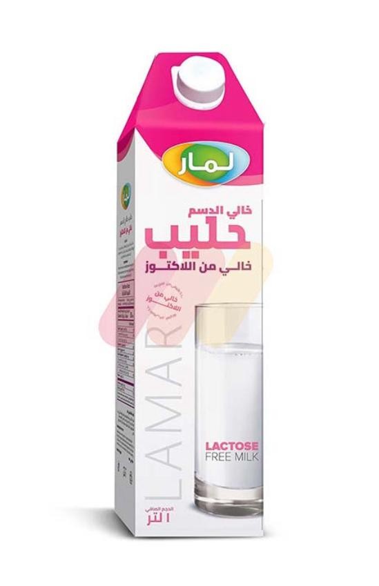 لمار حليب خالي الدسم خالي من الاكتوز 1 لتر