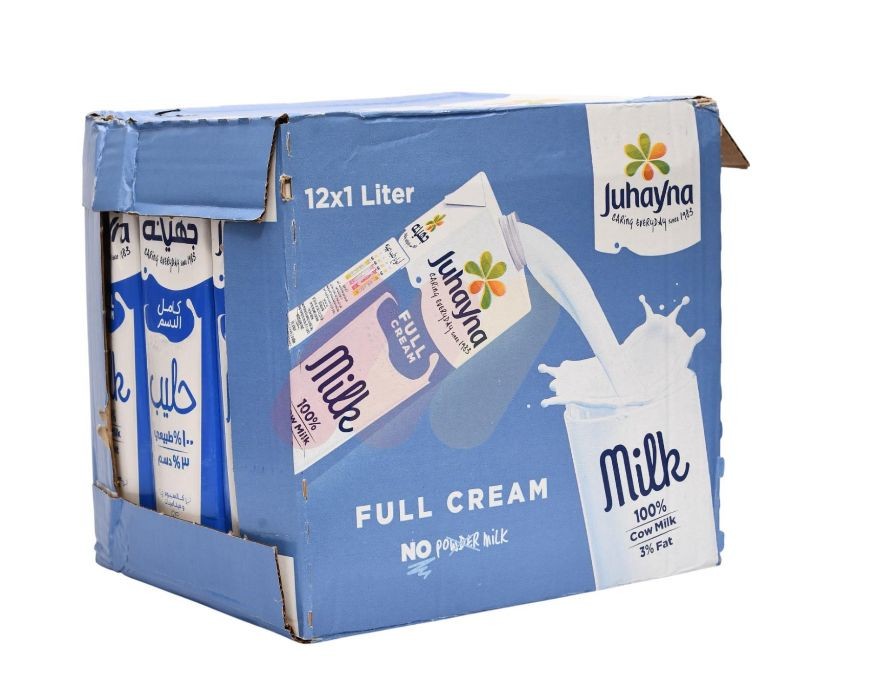 جهينه حليب كامل الدسم 1.5 لتر علبه 8 قطع