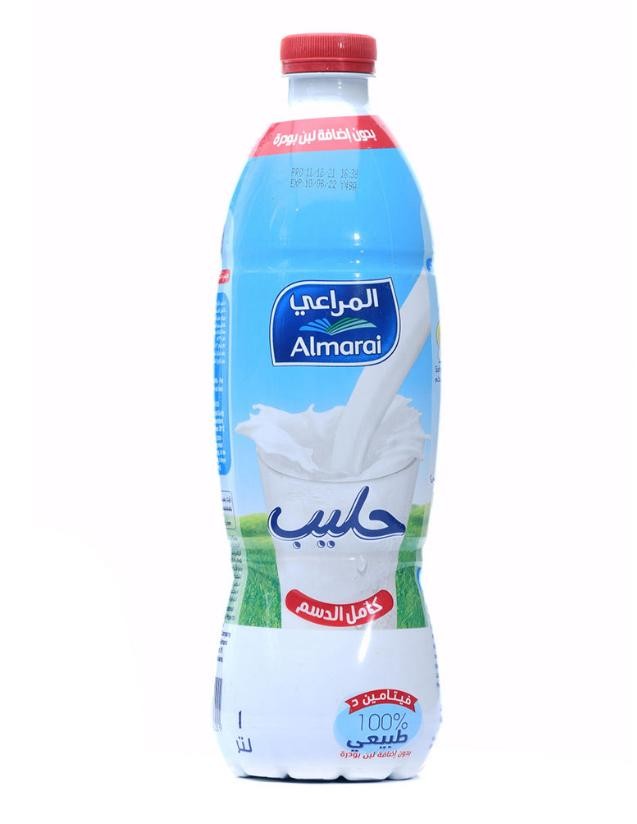 الملااعي لبن كامل الدسم بلاستيك