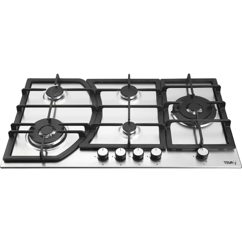 مسطح تيفا 90 سم 5 شعله 2شعله ثلاثيه استيل كاست مفاتيح اماميه BF181W
