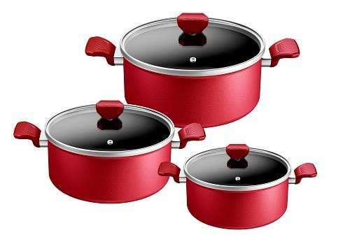 طقم حلل تيفال اكسبرت مقاس 18و24و26 سم C2891201