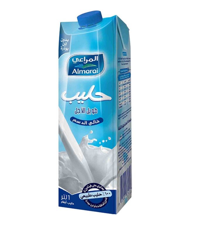 المراعي لبن خالي الدسم 1 لتر