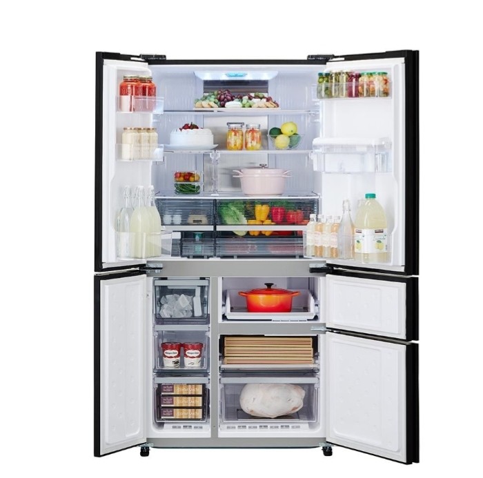 تلاجة شارب انفرتر نوفروست 650 لتر 5 باب أسود SJ-FSD910N-BK5