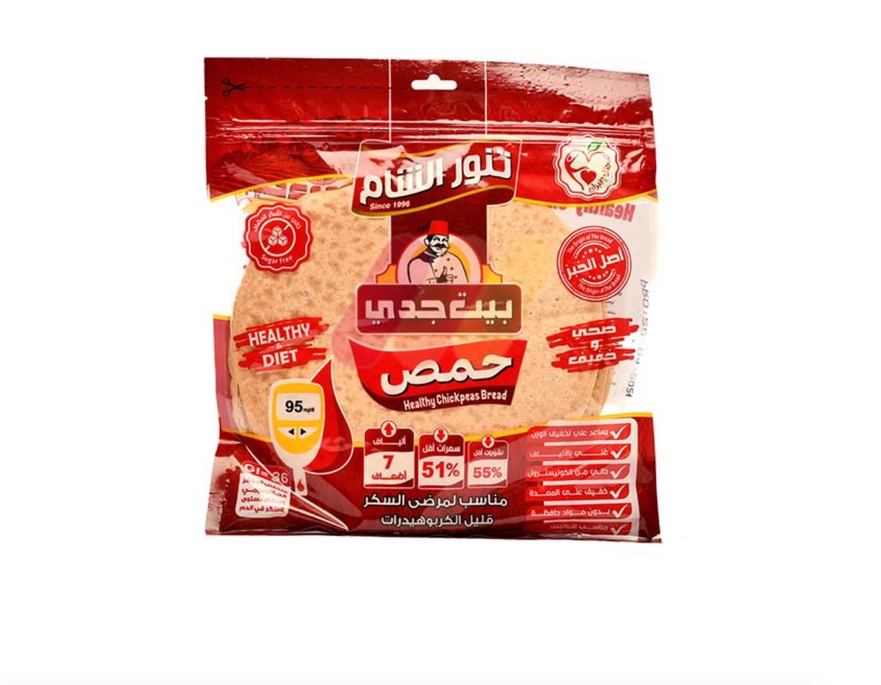 تنور الشام ربطه خبز حمص ٥ قطع