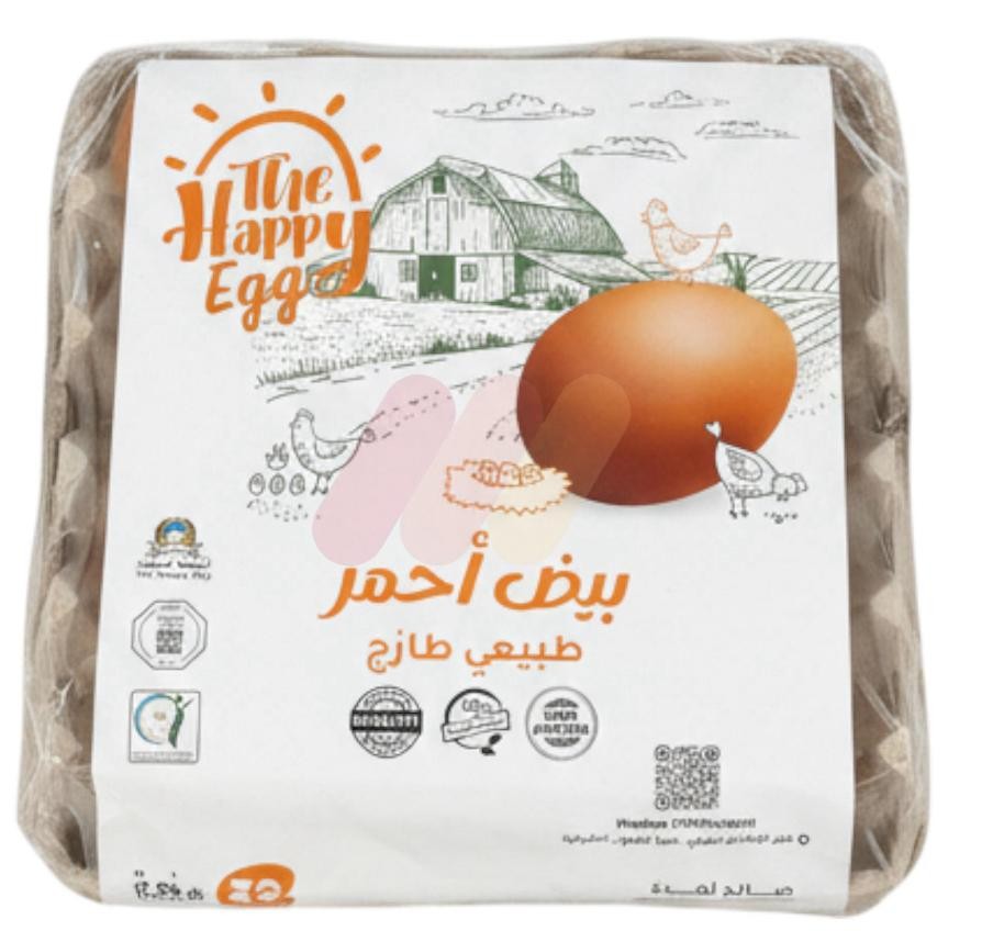البيضه السعيده بيض احمر طبيعي طازج 30 قطعه